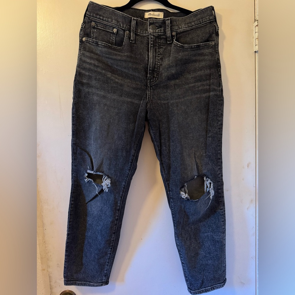 Madewell Charcoal Distressed Jeans